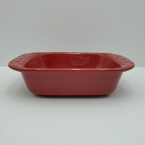 Longaberger Woven Traditions Tomato Red Baking Dish Red Square Casserole Baker - Picture 2 of 9